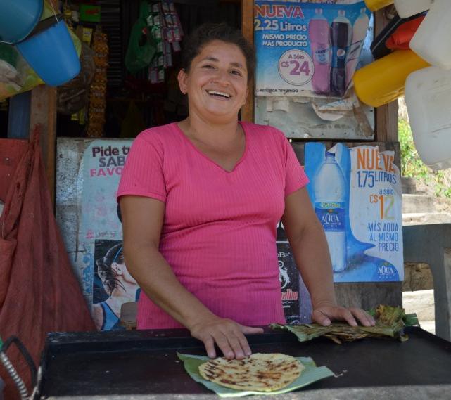 Paula Urbina at work in Nicaragua. 